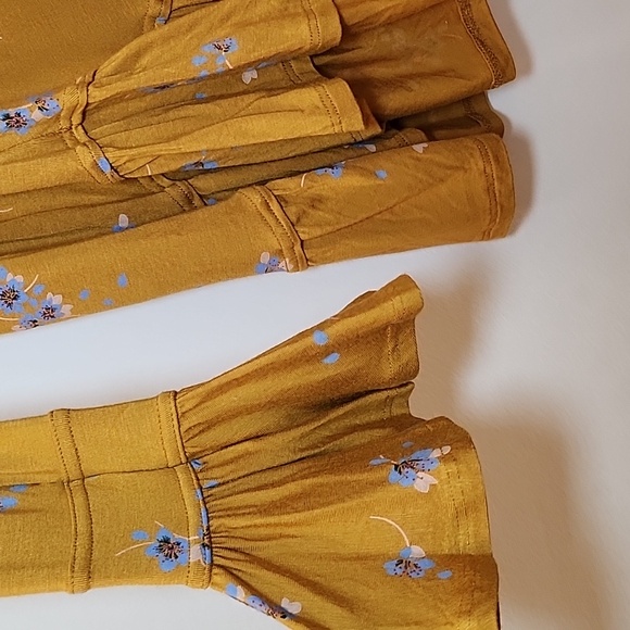 NWOT Free People Olivia Printed Tunic Yellow Buttery-Soft Size Meduim - Picture 14 of 16